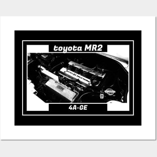 TOYOTA MR2 MK1 ENGINE (Black Version) Posters and Art